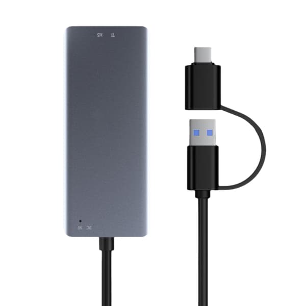 USB C USB3.0 Kortlæser 5 i 1 Hukommelseskortlæser Adapter til MS USB3.0