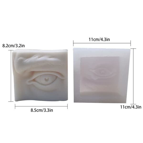 3D Stearinlysform Øre Munn Øye Nese Form Dekorative Hjemmekontorpynt Håndverk C nose