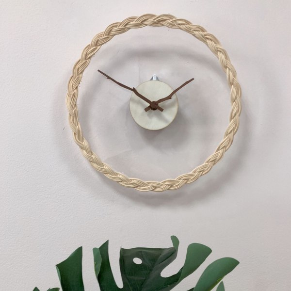 Transparent akryl upphängd väggklocka Enkel rotting hängande klocka för kreativa grenar Nål Silent Clock Decorati