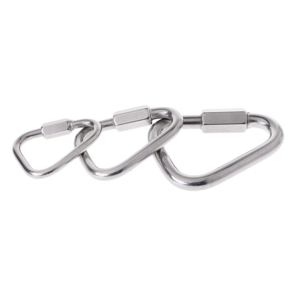 Rostfritt stål solid för triangelanslutning Ring Meilong lås för triangellås för klättring campingutrustning 6.0*56*47