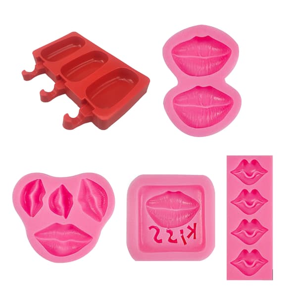 DIY Silikone Isform Ispindeforme Valentinsdag Læber Silikoneforme 4