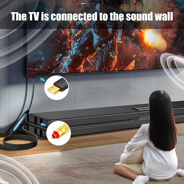 USB til Optisk Analog Konverter Digital Optisk SPDIF til Analog Stereo Lyd