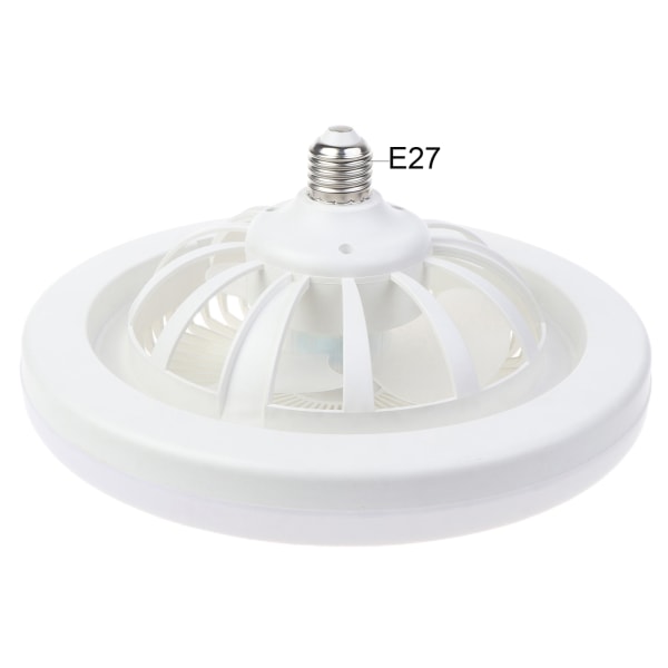 2-i-1 fläktlampa E27 LED-ljus 30W takfläkt 3-växlad justerbar AC 85V-265V för förskola Hemmakontor Sovrum Kök