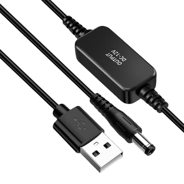 Effektivt 5V til 12V Boost Converter Kabel til Routerforbindelse Powerbanks