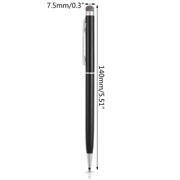 Universal Mobil Stylus Penna 14 cm rundad tunn spets för pekskärmar Ritpenna för telefon , 1 st Black