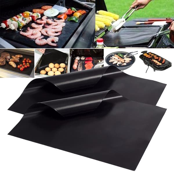Non-stick BBQ Grillmatte 40x33cm Bakematte BBQ Verktøy Matlaging Grillark