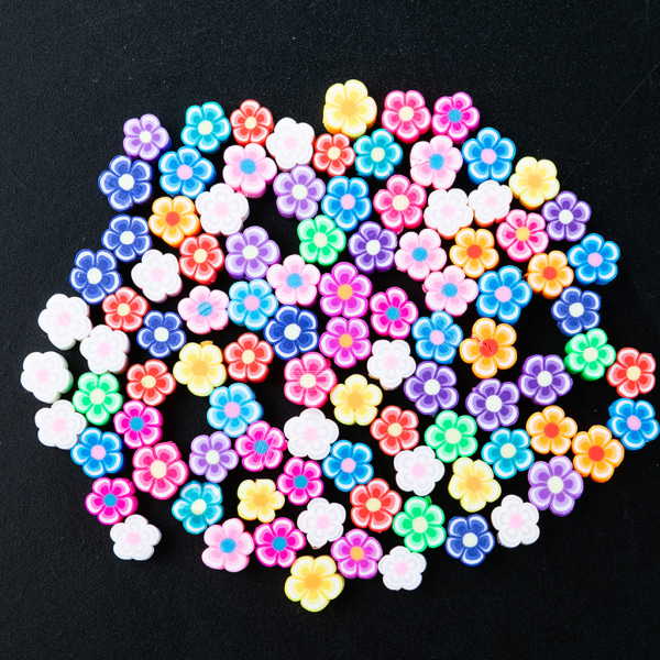 50 st färgglada polymerlerpärlor Vackra mjuka keramik spacer pärlor DIY armband pärlor Hand smycken Tillbehör 7