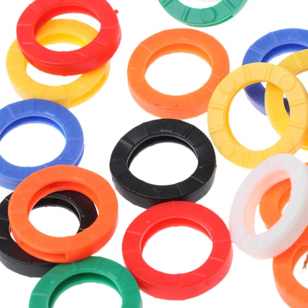 24 stk. Plast Nøkkelmerke Hetter Ring Identifikator Etikett ID Perfekt Koding Sy