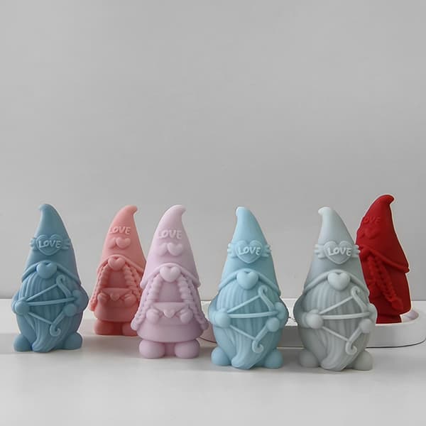 Kærlighedshjerte Gnome Silikoneforme Epoxy Resin Form Nonstick Håndværk Lysform Man