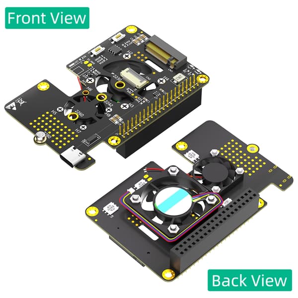 3 i 1 Combo M.2 NVMe SSD til PCIe Adaptere med Kølere Blæser til 5