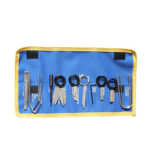 Multifunktionelt Bil Audiosystem Reparationssæt til Nem Fjernelse og Reparation Blue cloth bag packa