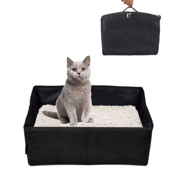 Bekväm och kompakt hopfällbar kattsandpåse Organisera och transportera med lätthet Designad för resor med stor kapacitet