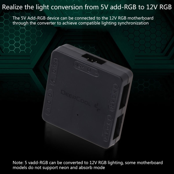 5V 3Pin till 12V 4Pin RGB HUB 5V till 12V Moderkortsljus RGB-omvandlarenhet med adaptersladd RGB 3PIN för M/B Gigabyte