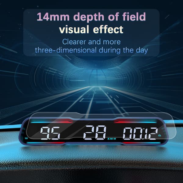 Bil Hastighedsdisplay Alarm Påmindelse Meter Ur Auto Digital Speedometer ABS+PC