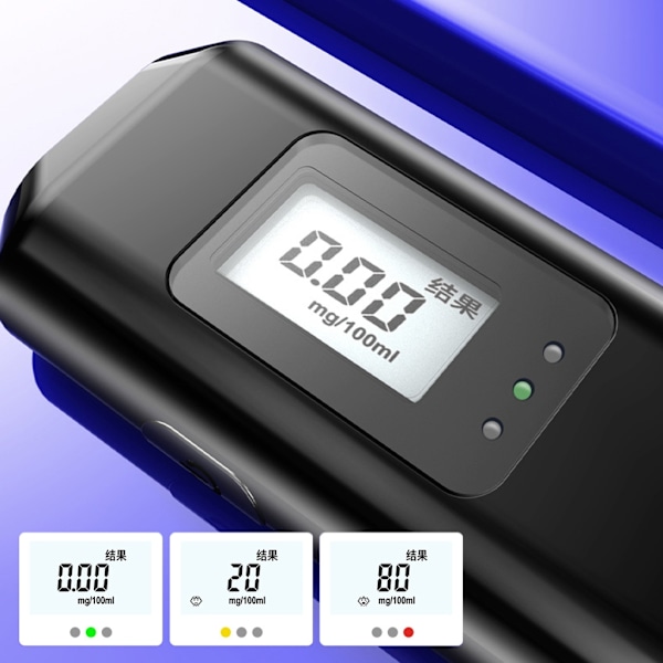 Alkoholtester Digital Skjerm Oppladbar Alkoholmåler Analysator