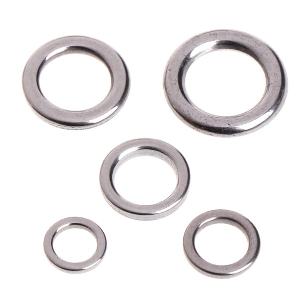 50st Fiske Solid Rostfritt Stål Snap Split Ring Lure Tackle Connector Ny M