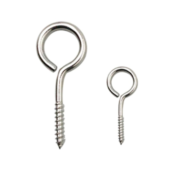 20 ST M3/M4/M5 ögonformade ringkrokar Metallkoppkrokar Rostfritt stål Skruvögonkrokar ​Hushållsgängad set M4x50