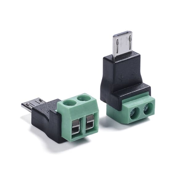 Ingen Sveiselading Koblinger MicroUSB Plugger Til 2-Pinners Terminaler 5V Adaptere