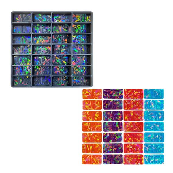 Diy Kristall Drop Lim Aromaterapi Gips Slip Domino Spel Smycken Form Black