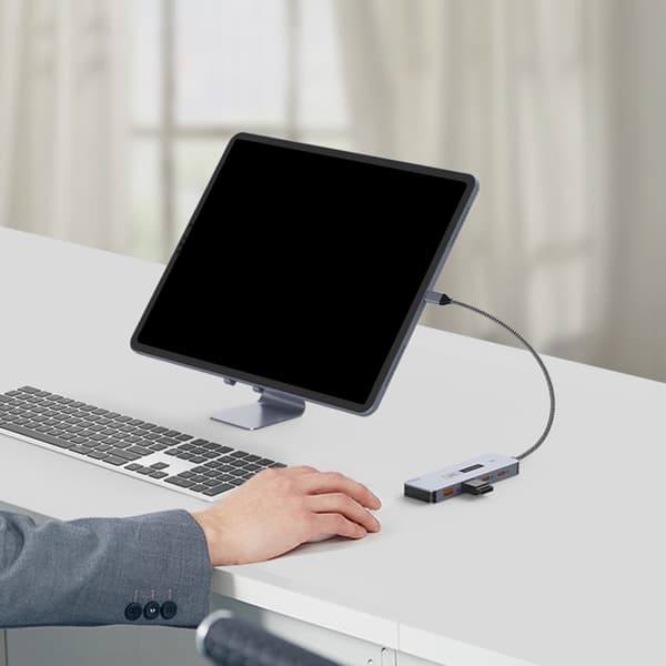 USB C Aluminium 10Gbps Dataöverföring 2x Typ C+2x USB Multifunktionell Adapter