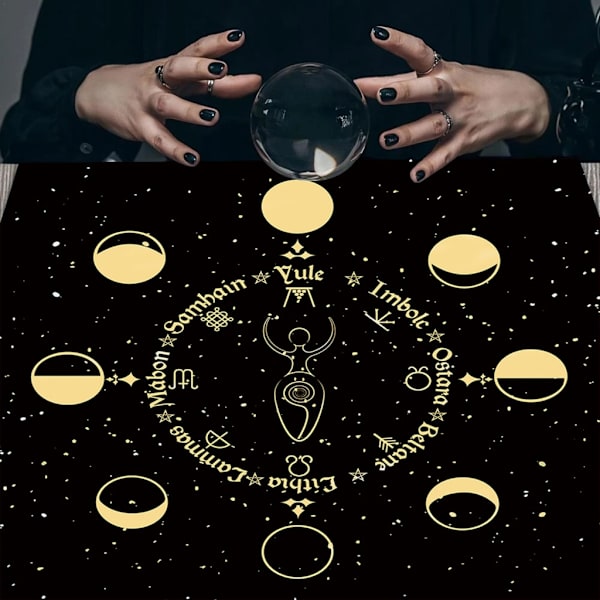 Fyrkantig form Pendel spådom Altare Bordsduk Brädspel Tarot Pad Rune Duk Astrologi Oracles Brädspelsmatta B60