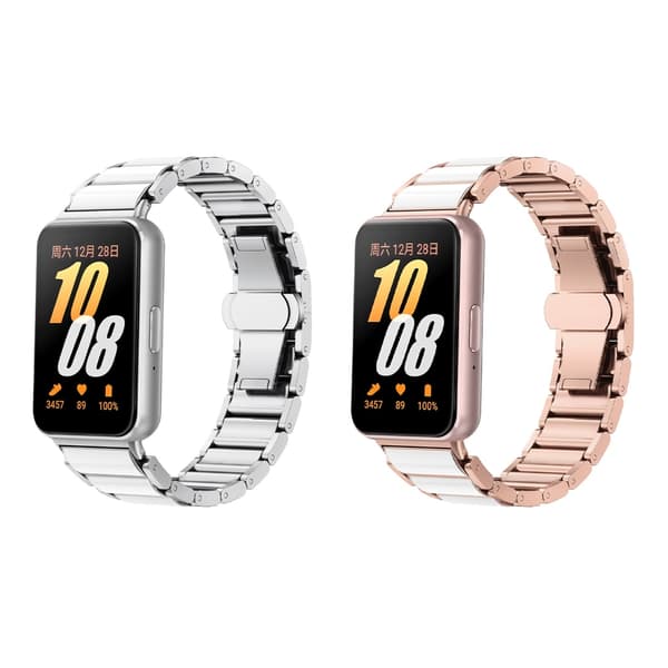 Metalurrem til Fit 3 Quick Release Rem Svedafvisende Armbånd Silver