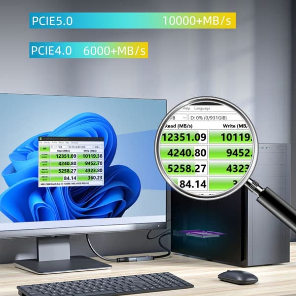 PCIE 5.0 X1 til U3 SFF-8639 Adapter til Avancerede Computerløsninger