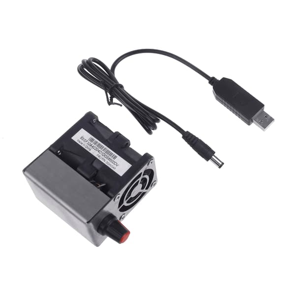 USB 5V Luftfläkt USB-kabel för Kolspis BBQ-fläkt Stor Luftvolym