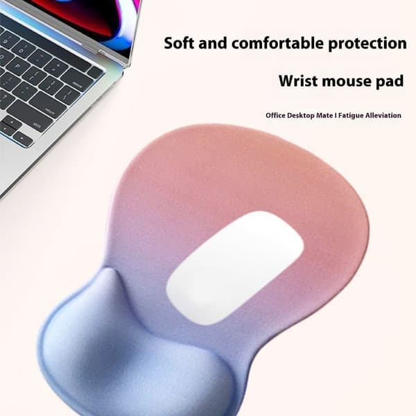 Ergonomisk musematte i silikon, stor for tastaturer, datamaskiner, skrivebord, gaming Water Blue