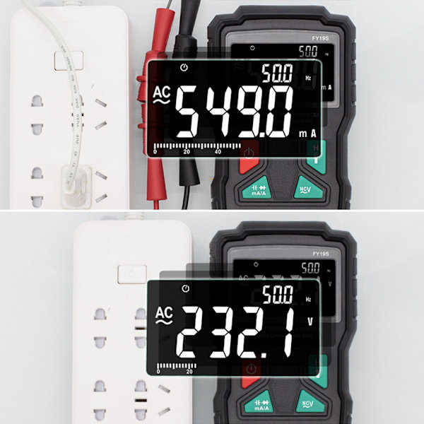 Högprecisionsmultimeter digital handhållen automatisk AC för DC-spänningsström M