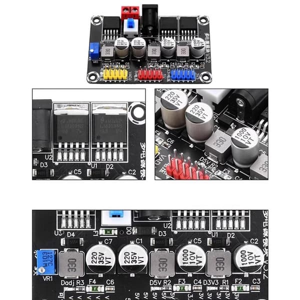 Adapter 7-25V til 3.3V/5V Regulator Elektronisk Elektrisitetsstabilisator