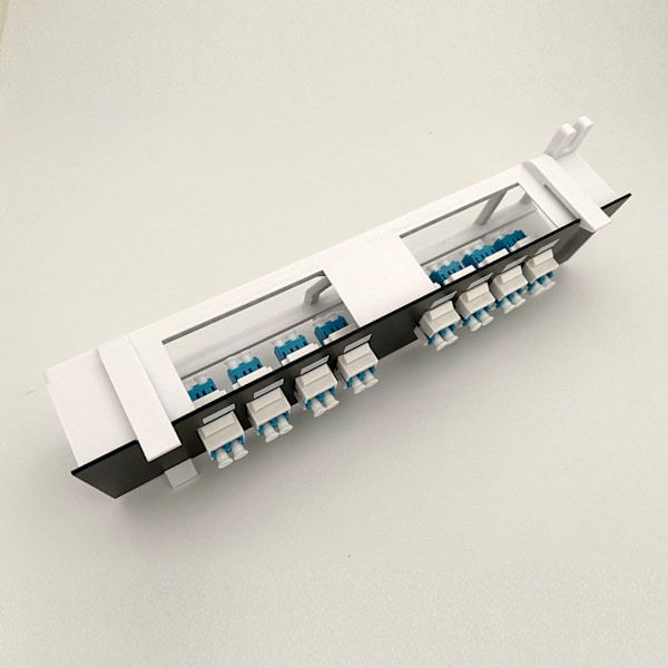 8-portars LC Optisk Fiber Patch Panel RJ45 Nätverkskabel Adapter Jack Ethernet Distributionsram Nätverkshylla