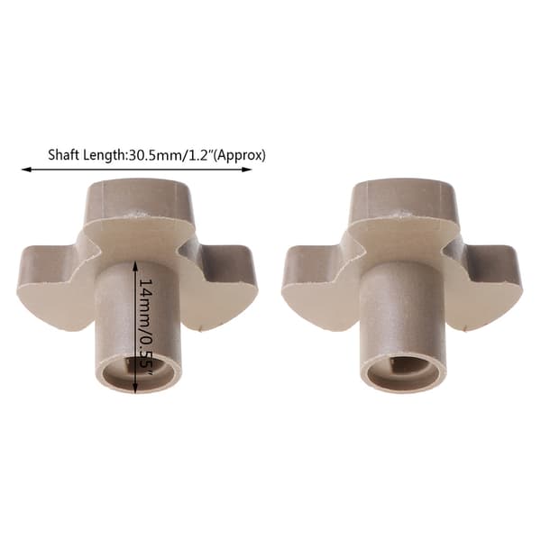 2 st 14 mm mikrovågsugn roterande rullguide stödkoppling bricka axel
