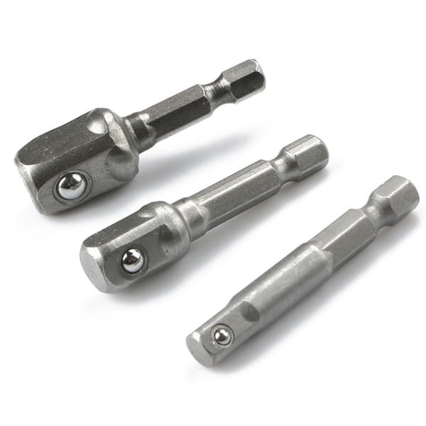 Praktisk 3x 1/4\" 3/8\" 1/2\" Slagfast Hylsadapter Hex Skaft Adapter Stål