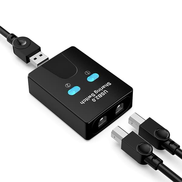Manuell Utskriftsdelningsenhet USB Två Datorer Delar 1 USB 2 i 1 Ut