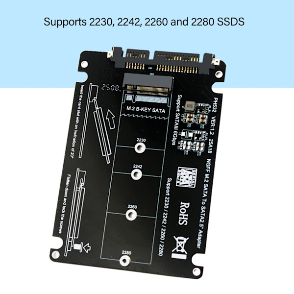 M.2 B Key Harddisk Adapterkort M.2 Konverter M.2 Adapter Konverter