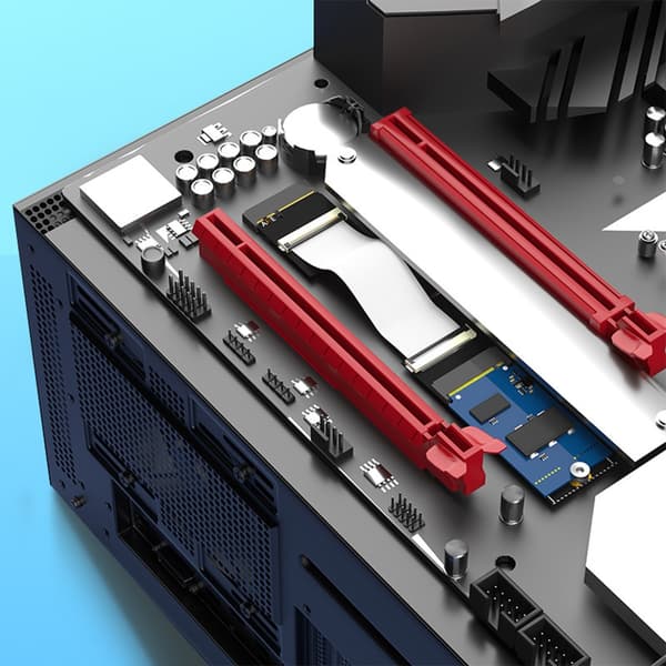 M.2 Key M -sovitin 64 Gbps nopea M.2 Key M - Key A+E -jatkokaapeli