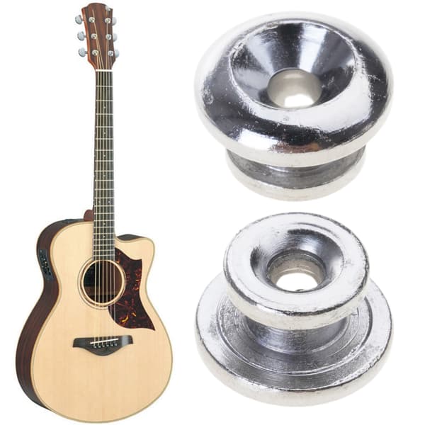 2 Krom Remlås Knappbrickor Skruvar Ersättningsdel För Mandolin Gitarr