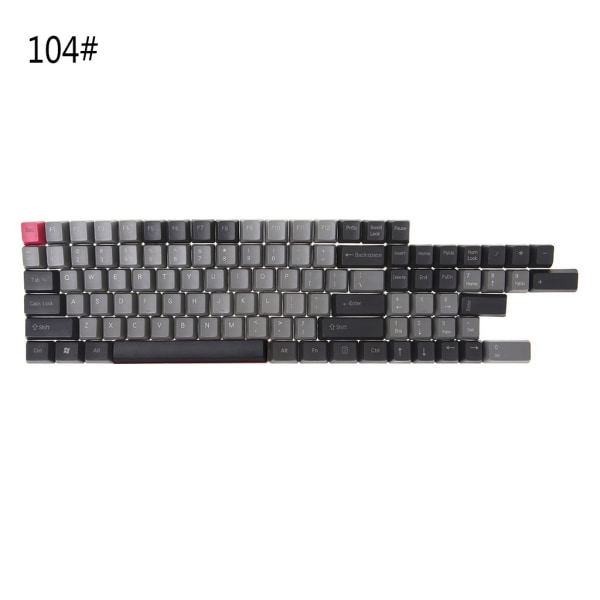 Svart Grå Mixed Dolch Thick PBT 104/87/61 Universal Mekaniskt Tangentbord Keyboard Ergonomisk för Key Cap A 104