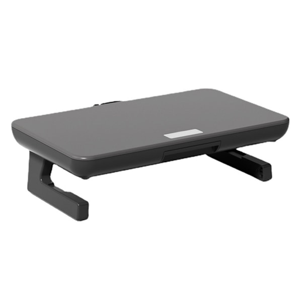 Foldbar Skærm Stand Hævefod Justerbar Højde Computer Stand Hævefod med Opbevaringsskuffe Silikonepude til PC Laptop