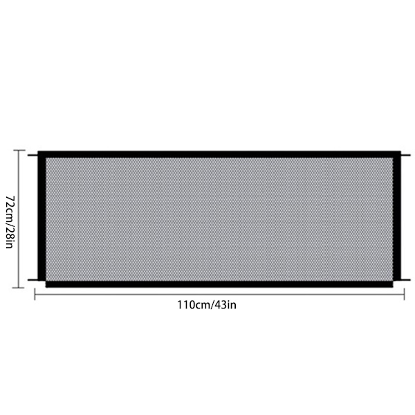 Bärbar hopfällbar trappgrind Säker för skydd Husdjursisolering Nätdörröppning Mesh för husdjur Barn Hållbar förtjockning Mes 110cm X 72cm