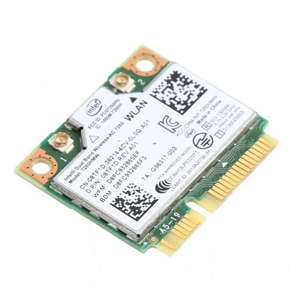 7260HMW nätverkskort Dual Band Bluetooth-kompatibelt 4.0 Wireless Mini PCI-E WIFI-kort för Intel 7260 AC