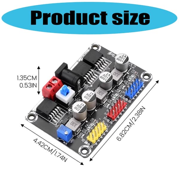 Adapter 7-25V til 3.3V/5V Regulator Elektronisk Elektrisitetsstabilisator