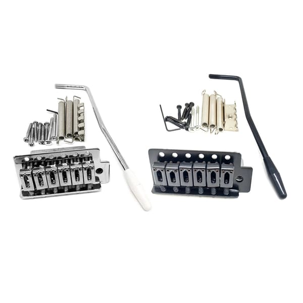 6-strängad gitarrbro sadel bakstycke för elgitarr Standard Tremolo Bridge- set Musikinstrumenttillbehör Silver