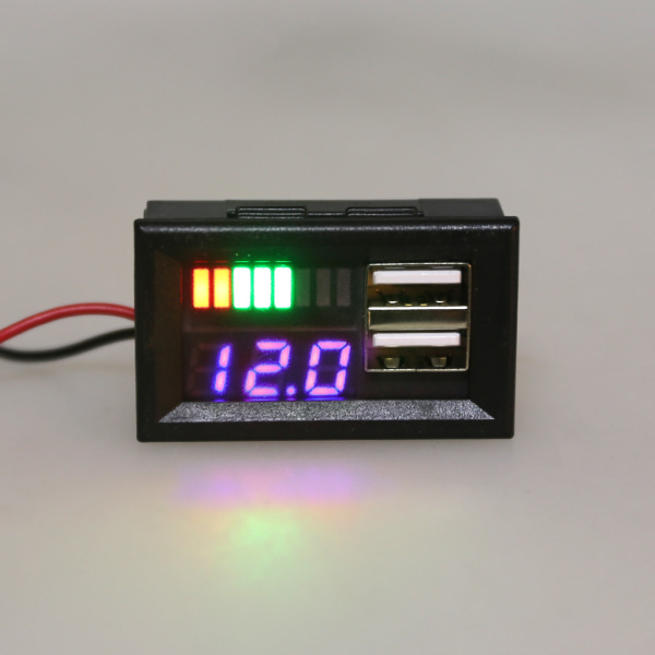 LCD Dual Digital Display Multimeter Voltmeter Amperemeter Tester för DC Current Circ