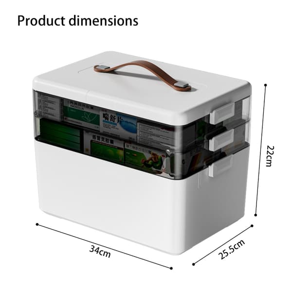 Rymlig 3-lagers nödfallsväska med läckagesäker design