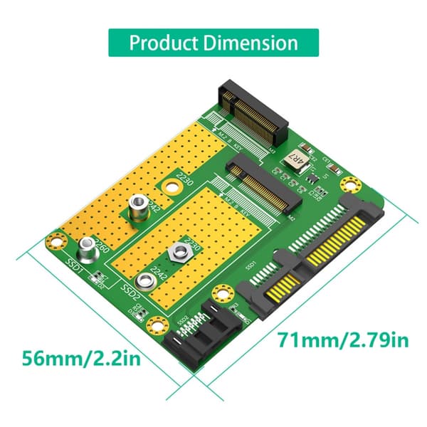 6Gps To NGFFs Key B SSD'er til SATA3.0 2.5\" Adaptere til Bærbare Computere Kort