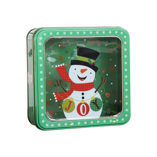 Julklapp plåtlåda metall kaka plåt förvaringslåda med lock Organizer Container Holiday Decor Party Supplies 6