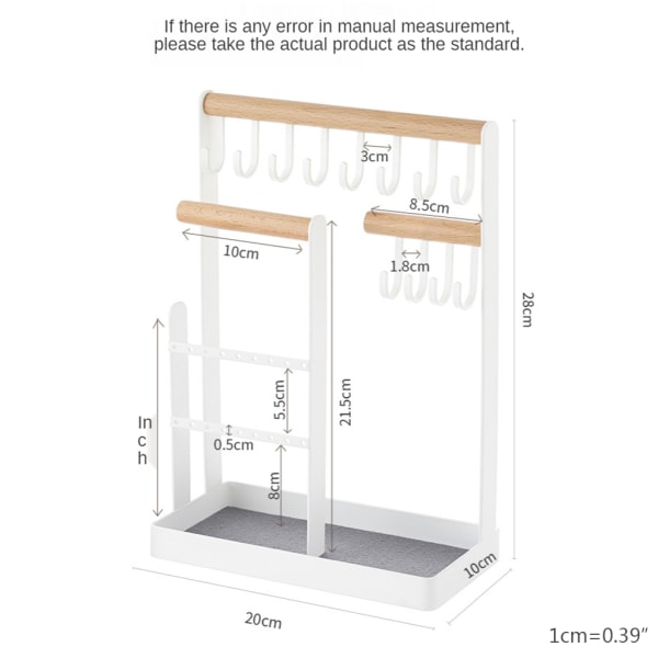 Örhängen Organizer 5 Tier Ear Stud Holder Bracket Halsband Watch Display Stand