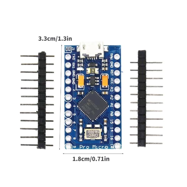3 stk. ATmega32U4 5V 16MHz Microed USB Utviklingskort For Robotikk